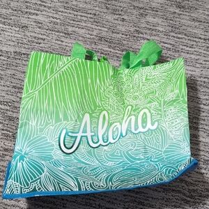 Green and Blue Aloha Tote Bag